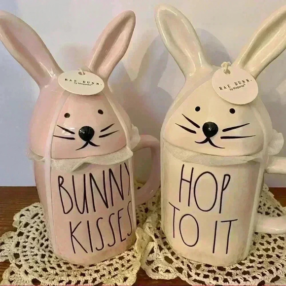 Rae Dunn Bunny Mug Set - Picture 1 of 5